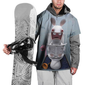 Накидка на куртку 3D с принтом Кролик с газетой в Кировске, 100% полиэстер |  | Тематика изображения на принте: rabbids | вантуз | горшок | зайцы засранцы | заяц | туалет