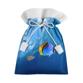 Подарочный 3D мешок с принтом Море в Кировске, 100% полиэстер | Размер: 29*39 см | вода | волна | море | океан | подводный мир | рыба | солнце