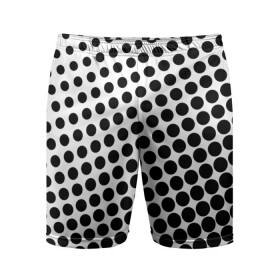Мужские шорты 3D спортивные с принтом Белый в горошек в Кировске,  |  | Тематика изображения на принте: горошек | текстура | черный