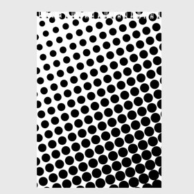 Скетчбук с принтом Белый в горошек в Кировске, 100% бумага
 | 48 листов, плотность листов — 100 г/м2, плотность картонной обложки — 250 г/м2. Листы скреплены сверху удобной пружинной спиралью | Тематика изображения на принте: горошек | текстура | черный