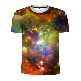 Мужская футболка 3D спортивная с принтом Звёздный мир в Кировске, 100% полиэстер с улучшенными характеристиками | приталенный силуэт, круглая горловина, широкие плечи, сужается к линии бедра | вселенная | галактика | звёзды | космическое пространство | космос | созвездие