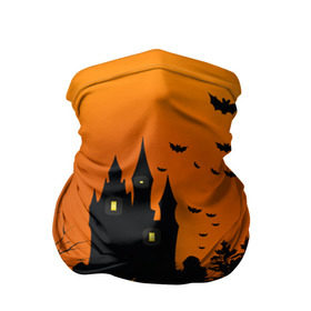 Бандана-труба 3D с принтом Halloween в Кировске, 100% полиэстер, ткань с особыми свойствами — Activecool | плотность 150‒180 г/м2; хорошо тянется, но сохраняет форму | cat | dark | halloween | вамп | вампир | ведьма | готика | кот | кошка | магия | ночь | тыква | хэллоуин