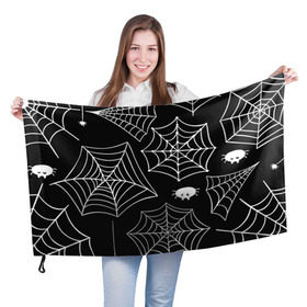 Флаг 3D с принтом Halloween в Кировске, 100% полиэстер | плотность ткани — 95 г/м2, размер — 67 х 109 см. Принт наносится с одной стороны | cat | dark | halloween | вамп | вампир | ведьма | готика | кот | кошка | магия | ночь | тыква | хэллоуин