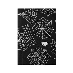 Обложка для паспорта матовая кожа с принтом Halloween в Кировске, натуральная матовая кожа | размер 19,3 х 13,7 см; прозрачные пластиковые крепления | Тематика изображения на принте: cat | dark | halloween | вамп | вампир | ведьма | готика | кот | кошка | магия | ночь | тыква | хэллоуин