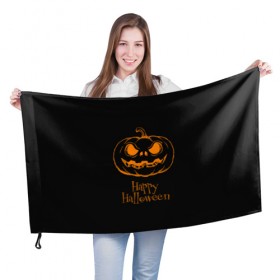 Флаг 3D с принтом Halloween в Кировске, 100% полиэстер | плотность ткани — 95 г/м2, размер — 67 х 109 см. Принт наносится с одной стороны | cat | dark | halloween | вамп | вампир | ведьма | готика | кот | кошка | магия | ночь | тыква | хэллоуин