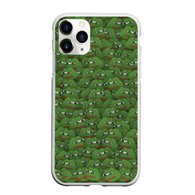 Чехол для iPhone 11 Pro матовый с принтом Грустные лягушки в Кировске, Силикон |  | Тематика изображения на принте: frog | mem | sad | мем