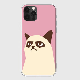 Чехол для iPhone 12 Pro Max с принтом Grumpy cat pink в Кировске, Силикон |  | кот | мем | угрюмый