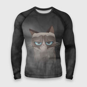 Мужской рашгард 3D с принтом Grumpy Cat в Кировске,  |  | кот | мем | угрюмый