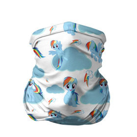 Бандана-труба 3D с принтом My Little Pony в Кировске, 100% полиэстер, ткань с особыми свойствами — Activecool | плотность 150‒180 г/м2; хорошо тянется, но сохраняет форму | dash | rainbow | пони | радуга