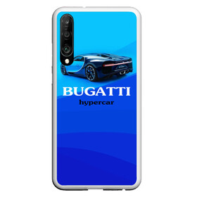 Чехол для Honor P30 с принтом Bugatti hypercar в Кировске, Силикон | Область печати: задняя сторона чехла, без боковых панелей | Тематика изображения на принте: bugatti | chiron | hypercar | бугатти | гиперкар | суперкар | широн