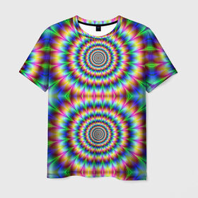 Мужская футболка 3D с принтом Grazy fractal в Кировске, 100% полиэфир | прямой крой, круглый вырез горловины, длина до линии бедер | fraktal | luxury | premium | vip | премиум | фрактал | эксклюзив