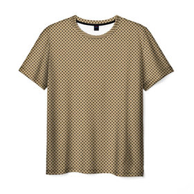 Мужская футболка 3D с принтом Текстура точки в Кировске, 100% полиэфир | прямой крой, круглый вырез горловины, длина до линии бедер | dot | коричневая | текстура | точки