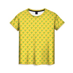 Женская футболка 3D с принтом Текстура лимон-лайм в Кировске, 100% полиэфир ( синтетическое хлопкоподобное полотно) | прямой крой, круглый вырез горловины, длина до линии бедер | еда | лайм | лимон | мода | стиль | текстура