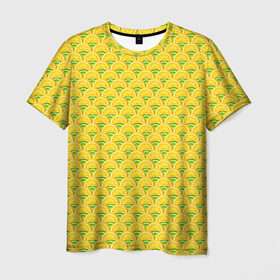 Мужская футболка 3D с принтом Текстура лимон-лайм в Кировске, 100% полиэфир | прямой крой, круглый вырез горловины, длина до линии бедер | еда | лайм | лимон | мода | стиль | текстура