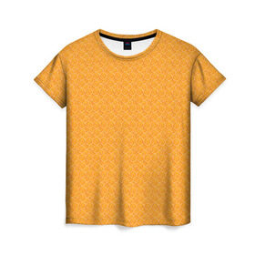 Женская футболка 3D с принтом Текстура апельсин в Кировске, 100% полиэфир ( синтетическое хлопкоподобное полотно) | прямой крой, круглый вырез горловины, длина до линии бедер | orange | апельсин | еда | мода | стиль | текстура