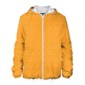 Мужская куртка 3D с принтом Текстура апельсин в Кировске, ткань верха — 100% полиэстер, подклад — флис | прямой крой, подол и капюшон оформлены резинкой с фиксаторами, два кармана без застежек по бокам, один большой потайной карман на груди. Карман на груди застегивается на липучку | Тематика изображения на принте: orange | апельсин | еда | мода | стиль | текстура
