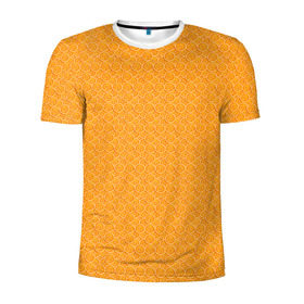 Мужская футболка 3D спортивная с принтом Текстура апельсин в Кировске, 100% полиэстер с улучшенными характеристиками | приталенный силуэт, круглая горловина, широкие плечи, сужается к линии бедра | Тематика изображения на принте: orange | апельсин | еда | мода | стиль | текстура