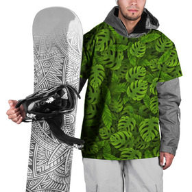 Накидка на куртку 3D с принтом Тропические листья в Кировске, 100% полиэстер |  | джунгли | монстера | пальма | растения | тропики