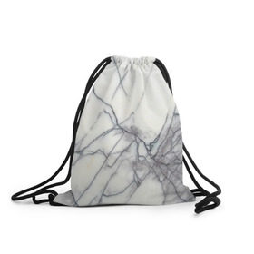 Рюкзак-мешок 3D с принтом Белый мрамор в Кировске, 100% полиэстер | плотность ткани — 200 г/м2, размер — 35 х 45 см; лямки — толстые шнурки, застежка на шнуровке, без карманов и подкладки | каменный | камень