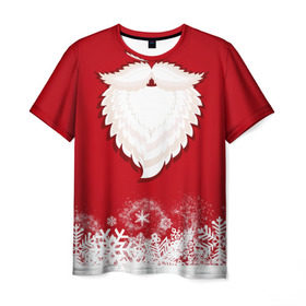 Мужская футболка 3D с принтом Дед мороз в Кировске, 100% полиэфир | прямой крой, круглый вырез горловины, длина до линии бедер | christmas | new year | дед мороз | новогодний | рождество | санта клаус