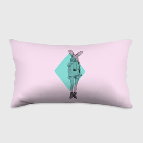 Подушка 3D антистресс с принтом Pink Rabbit в Кировске, наволочка — 100% полиэстер, наполнитель — вспененный полистирол | состоит из подушки и наволочки на молнии | hipster | rabbit | swag | кролик | хипстер