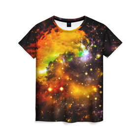 Женская футболка 3D с принтом Восхитительный космос в Кировске, 100% полиэфир ( синтетическое хлопкоподобное полотно) | прямой крой, круглый вырез горловины, длина до линии бедер | вселенная | галактика | звёзды | космическое пространство | космос | созвездие