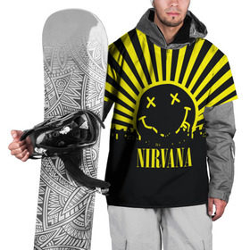 Накидка на куртку 3D с принтом Nirvana в Кировске, 100% полиэстер |  | Тематика изображения на принте: cobain | kurt | кобейн | курт | нирвана