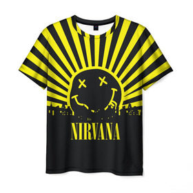 Мужская футболка 3D с принтом Nirvana в Кировске, 100% полиэфир | прямой крой, круглый вырез горловины, длина до линии бедер | Тематика изображения на принте: cobain | kurt | кобейн | курт | нирвана
