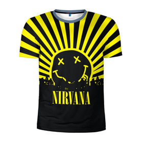 Мужская футболка 3D спортивная с принтом Nirvana в Кировске, 100% полиэстер с улучшенными характеристиками | приталенный силуэт, круглая горловина, широкие плечи, сужается к линии бедра | cobain | kurt | кобейн | курт | нирвана