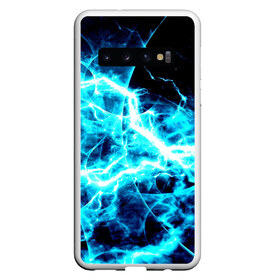 Чехол для Samsung Galaxy S10 с принтом energy в Кировске, Силикон | Область печати: задняя сторона чехла, без боковых панелей | energy | молнии | синий | энергия