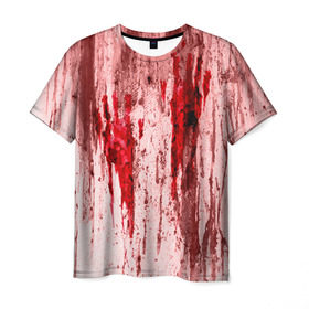 Мужская футболка 3D с принтом Отпечаток в Кировске, 100% полиэфир | прямой крой, круглый вырез горловины, длина до линии бедер | halloween | helloween | кровь | ужас | хеллоин | хеллоуин | хелуин