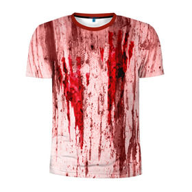 Мужская футболка 3D спортивная с принтом Отпечаток в Кировске, 100% полиэстер с улучшенными характеристиками | приталенный силуэт, круглая горловина, широкие плечи, сужается к линии бедра | halloween | helloween | кровь | ужас | хеллоин | хеллоуин | хелуин