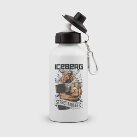 Бутылка спортивная с принтом Bull 3 | Iceberg в Кировске, металл | емкость — 500 мл, в комплекте две пластиковые крышки и карабин для крепления | animals | iceberg | icebergstyle | youtube