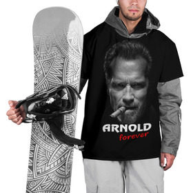 Накидка на куртку 3D с принтом Arnold forever в Кировске, 100% полиэстер |  | актёр | арнольд шварценеггер | боевик | звезда | киногерой | супергерой | терминатор