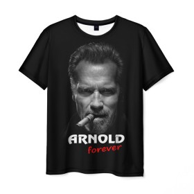 Мужская футболка 3D с принтом Arnold forever в Кировске, 100% полиэфир | прямой крой, круглый вырез горловины, длина до линии бедер | актёр | арнольд шварценеггер | боевик | звезда | киногерой | супергерой | терминатор