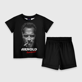 Детский костюм с шортами 3D с принтом Arnold forever в Кировске,  |  | актёр | арнольд шварценеггер | боевик | звезда | киногерой | супергерой | терминатор