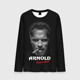 Мужской лонгслив 3D с принтом Arnold forever в Кировске, 100% полиэстер | длинные рукава, круглый вырез горловины, полуприлегающий силуэт | актёр | арнольд шварценеггер | боевик | звезда | киногерой | супергерой | терминатор
