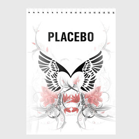 Скетчбук с принтом Placebo в Кировске, 100% бумага
 | 48 листов, плотность листов — 100 г/м2, плотность картонной обложки — 250 г/м2. Листы скреплены сверху удобной пружинной спиралью | lacebo |  брайан молко | альтернатива. | пласибо | плацебо | плэйсебо | плэсибо | рок