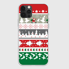 Чехол для iPhone 12 Pro Max с принтом Новогодний орнамент в Кировске, Силикон |  | дед мороз | елка | новогодний орнамент | подарок на новый год | праздник | снеговик | снежинки