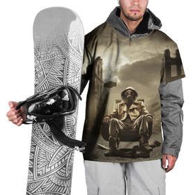 Накидка на куртку 3D с принтом Каменные джунги в Кировске, 100% полиэстер |  | атака | выжить | газ | герой | новинки | оружие | противогаз | радиация | химическая