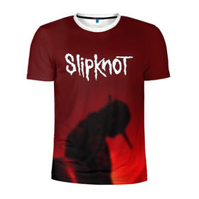 Мужская футболка 3D спортивная с принтом Slipknot в Кировске, 100% полиэстер с улучшенными характеристиками | приталенный силуэт, круглая горловина, широкие плечи, сужается к линии бедра | слипкнот