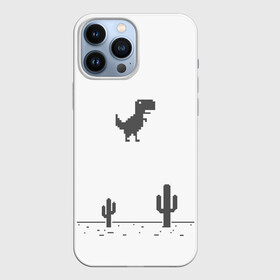 Чехол для iPhone 13 Pro Max с принтом T rex game в Кировске,  |  | Тематика изображения на принте: chrome | google | гугл | хром