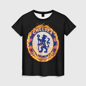 Женская футболка 3D с принтом Chelsea в Кировске, 100% полиэфир ( синтетическое хлопкоподобное полотно) | прямой крой, круглый вырез горловины, длина до линии бедер | chelsea | football. | английская премьер лига | апл | футбол | челси
