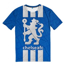 Мужская футболка 3D с принтом Chelsea в Кировске, 100% полиэфир | прямой крой, круглый вырез горловины, длина до линии бедер | chelsea | football. | английская премьер лига | апл | футбол | челси