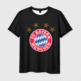Мужская футболка 3D с принтом Bayern в Кировске, 100% полиэфир | прямой крой, круглый вырез горловины, длина до линии бедер | bayern | football | бавария | бундеслига | немецкий чемпионат | футбол