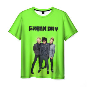 Мужская футболка 3D с принтом Green Day в Кировске, 100% полиэфир | прямой крой, круглый вырез горловины, длина до линии бедер | 
