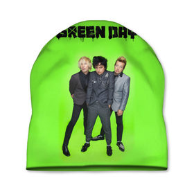Шапка 3D с принтом Green Day в Кировске, 100% полиэстер | универсальный размер, печать по всей поверхности изделия | 