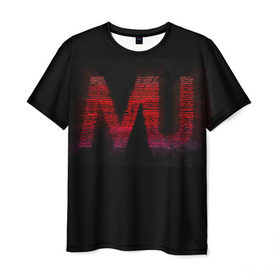 Мужская футболка 3D с принтом Manchester United team в Кировске, 100% полиэфир | прямой крой, круглый вырез горловины, длина до линии бедер | manchester united