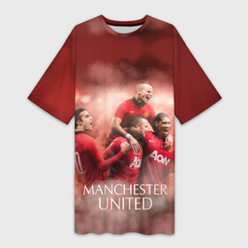 Платье-футболка 3D с принтом Manchester United в Кировске,  |  | manchester united