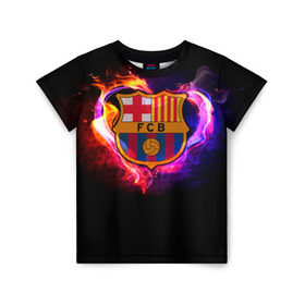 Детская футболка 3D с принтом Barcelona7 в Кировске, 100% гипоаллергенный полиэфир | прямой крой, круглый вырез горловины, длина до линии бедер, чуть спущенное плечо, ткань немного тянется | barcelona | football | барса | барселона | примера | футбол | чемпионат испании